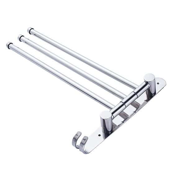 Raindrops 1Set Metal Towel Racks Wall Mounted for Bathrooms Silver Rectangular 13.8x9x0.4in