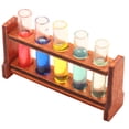 thumbnail image 1 of Raindrops 1Set Miniature Laboratory Tubes for Dollhouse 4.5x2.8x1in Glass Wooden Rack Mini Science Tubes Set Collectors, 1 of 8