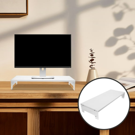 Raindrops 1Set Modern Monitor Riser Stand for Desk Shelf 19.7X7.1X3.1In