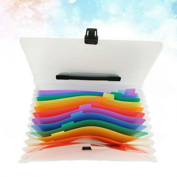 Raindrops 1Set Multi-Colored Accordion Shape Folder for Document Protection Waterproof A4 Sized