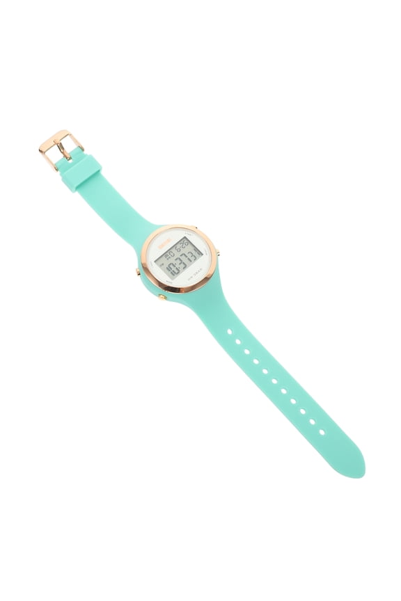 Men's Green Digital Sports Watch for Outdoor Use with Comfortable Strap 1Set