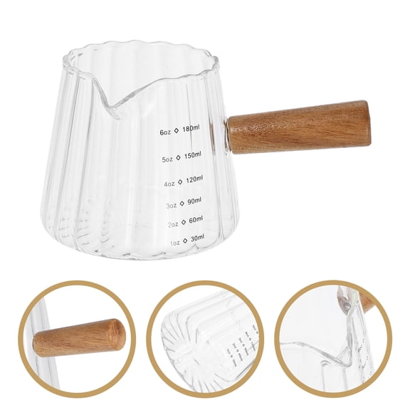Raindrops Clear Glass Measuring Cup and Coffee Shot Glass Set - Transparent, 1 Piece for Precise Liquid Measurement