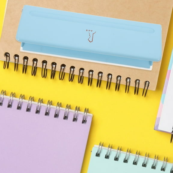 Raindrops 1Set Notebook Hole Puncher Blue for Office Work Multipurpose