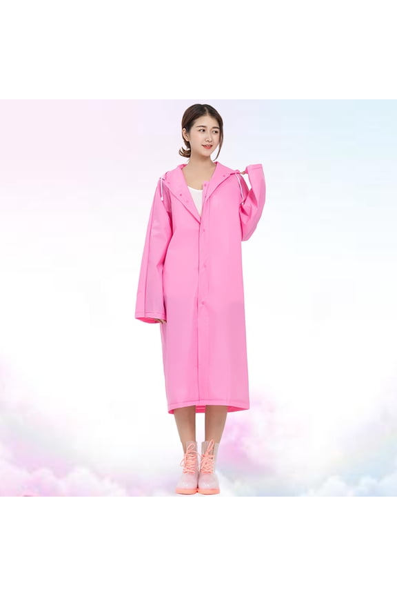 Large Size EVA Reusable Rain Poncho for Adults, Sleeve Protective Raincoat for Outdoor Use