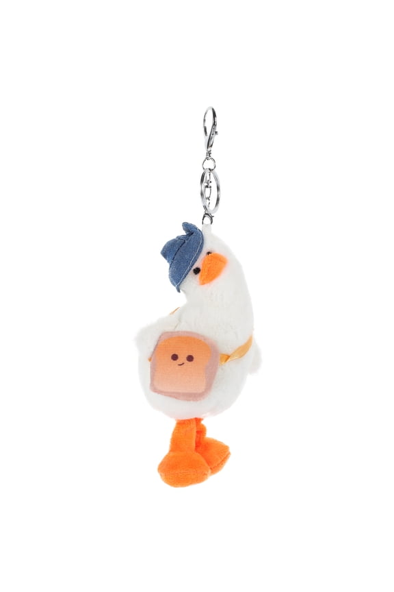 Stuffed Duck Plush Keychain Duck Key Chains White 1Pcs Hanging Design