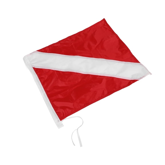 Raindrops Red Detachable Dive Flag for Boats with Reinforced Pole and Easy Mount Design
