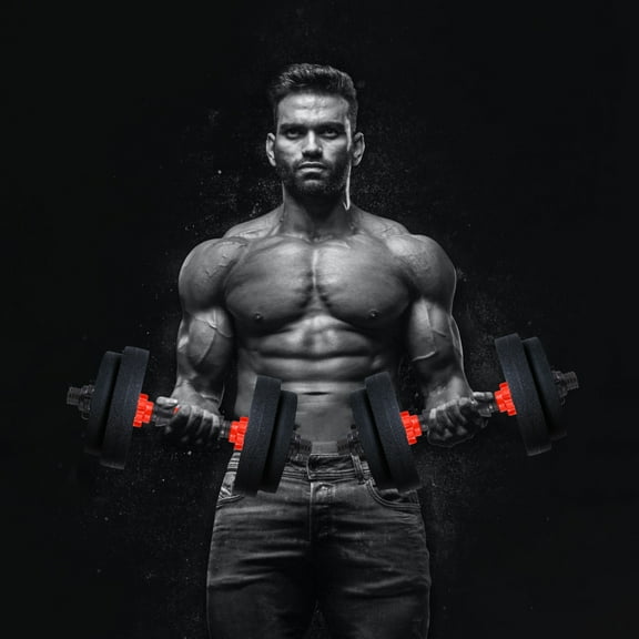 Raindrops 1Set Red Dumbbell Bars for Home Gym Dumbbell Set and Fitness Equipment