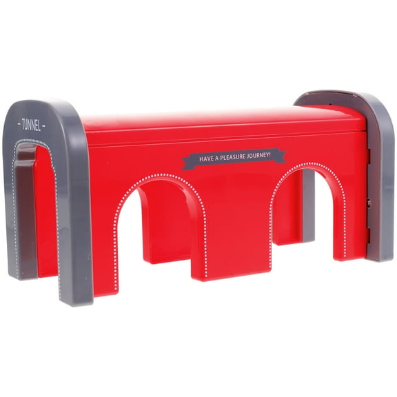 Raindrops 1Set Red Plastic Train Tunnel Toy for Pretend Play and Imagination 6.9*3.3*3.1in