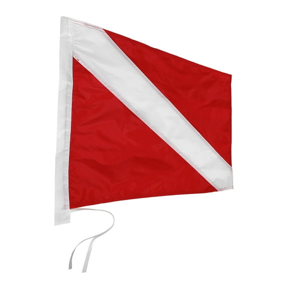 FOMIYES Lightweight Red Dive Flag for Boat with Removable Pole High Visibility and Durability
