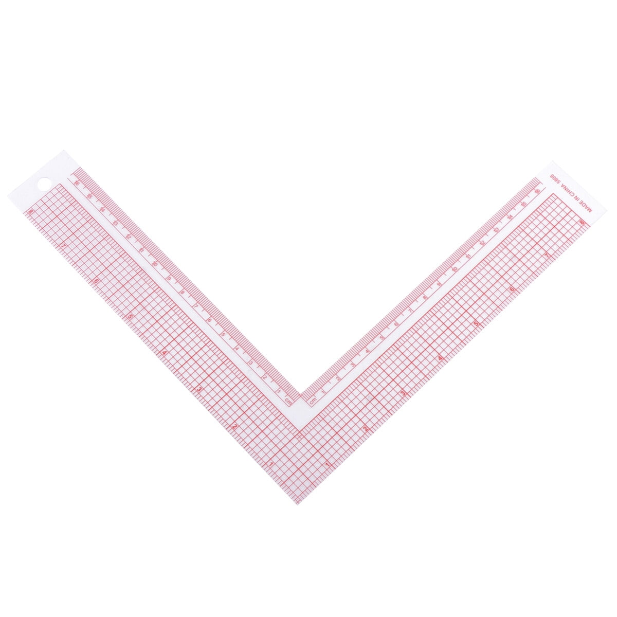 Red String Ruler Tool Raindrops -Shape Plastic Ruler for Sewing, Clothing Design, and Fabric ...