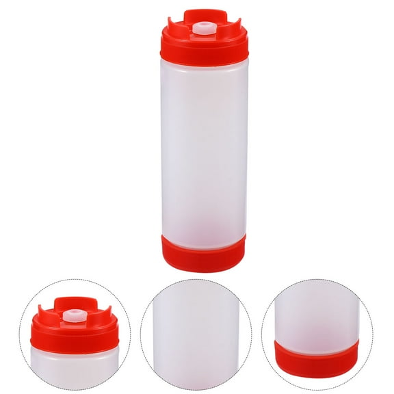 Raindrops Restaurant Squeeze Bottles Plastic Sauce Bottles Red 1Pcs