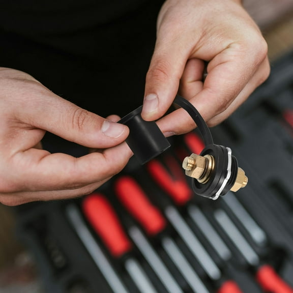 Raindrops 1Set Remote Battery Terminal Stud Cylindrical for Car RV Truck Yacht Silver Black