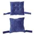 thumbnail image 1 of Raindrops 1Set Rocking Chair Seat Cushion with Ties Blue Velure Polyester Fiber Cotton for Home Office Use, 1 of 8