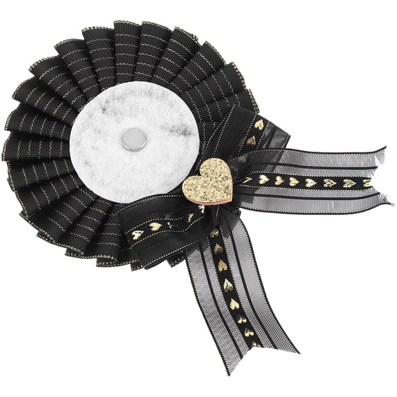 FOMIYES Lolita Badge Pin Black Ribbon Creative Expression Versatile Usage