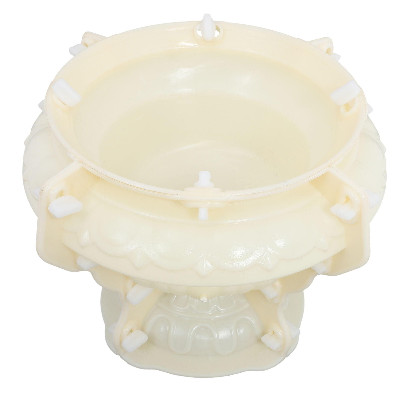 Raindrops Round Concrete Planter Mold Set for Gardening Projects, Khaki Plastic, 1 Piece Kit