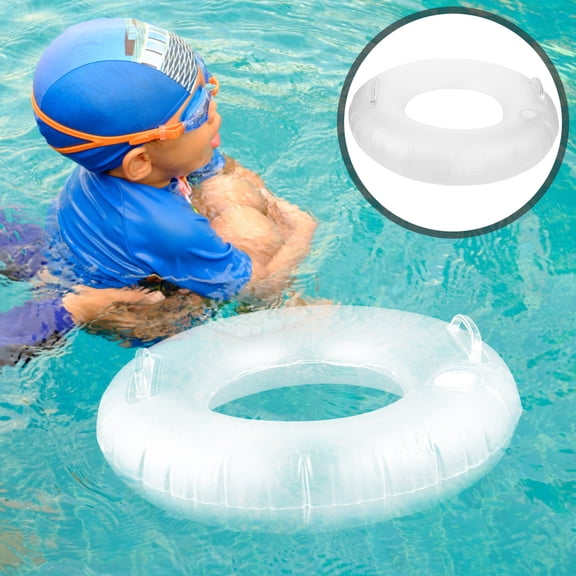 Raindrops 1Set Round PVC Swimming Ring with LED Light Design for Summer Fun