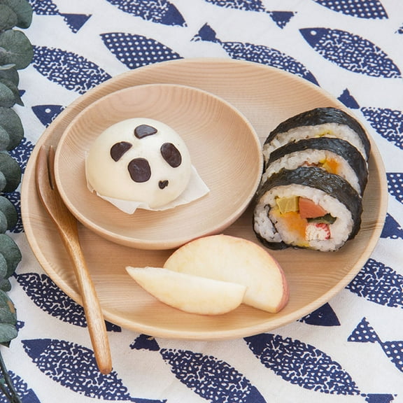 Raindrops 1Set Round Serving Platters for Holiday Meals Made of Cedar Wood and Sturdy