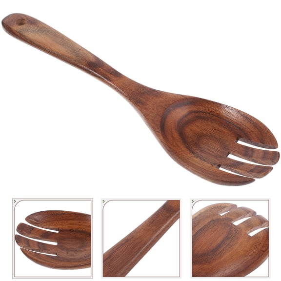 Raindrops Grandmas Salad Fork Spoon Acacia Wood 1Set
