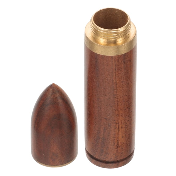 FOMIYES Wooden Needle Case for Sewing and Knitting with Durable Natural Wood and Bullet Shaped Design