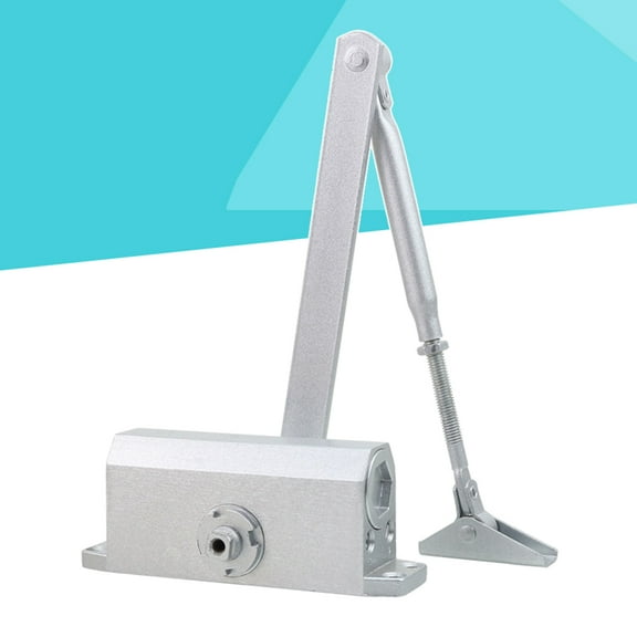 Raindrops 1Set Silver Door Closer for Home Use with Adjustable Locking Speed 14.3In