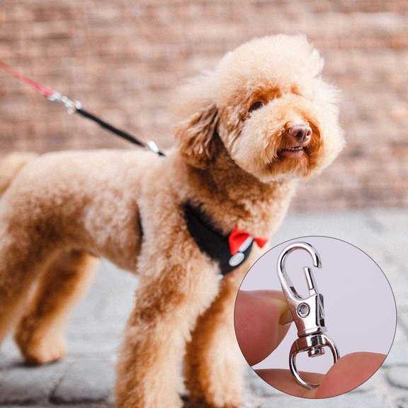 FOMIYES 1Set Premium Iron Plated Silver Key Claw Clasp Key Ring Snap Hook for Creative DIY Hanging Accessories