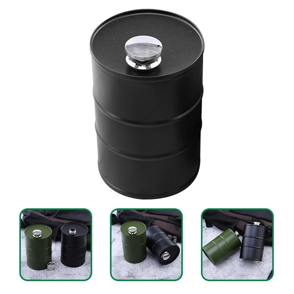 Raindrops 1Set Silver Liquor Flask Simple Style Sealing Lid For Men Hunting And Fishing