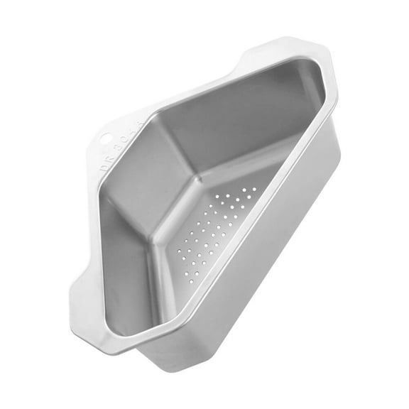 Raindrops 1Set Silver Triangle Sink Corner Storage Basket Draining Space Saving Kitchen Use