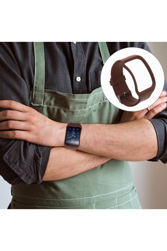 1Set Smartwatch Accessories Gear S R750 Watch Band Replacement TPE Brown 9.75x1.38x0.08 Inch Chic Style
