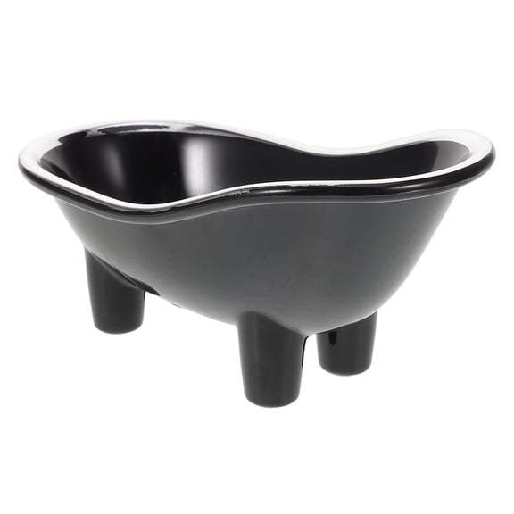 Raindrops 1Set Soap Containers Bathtub Shape Black Abs Material Bathroom Accessories Easy to Clean Home