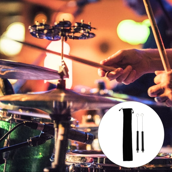 Raindrops 1Set Drum Set Cleaner Brush Steel Wire with Carrying Bag Ergonomic Design for Practicing