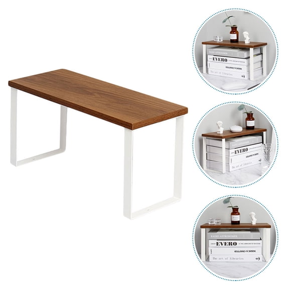 FOMIYES 1Pc Multifunctional Brown Storage Holder Tabletop Rack for Small Items and Seasoning Shelf
