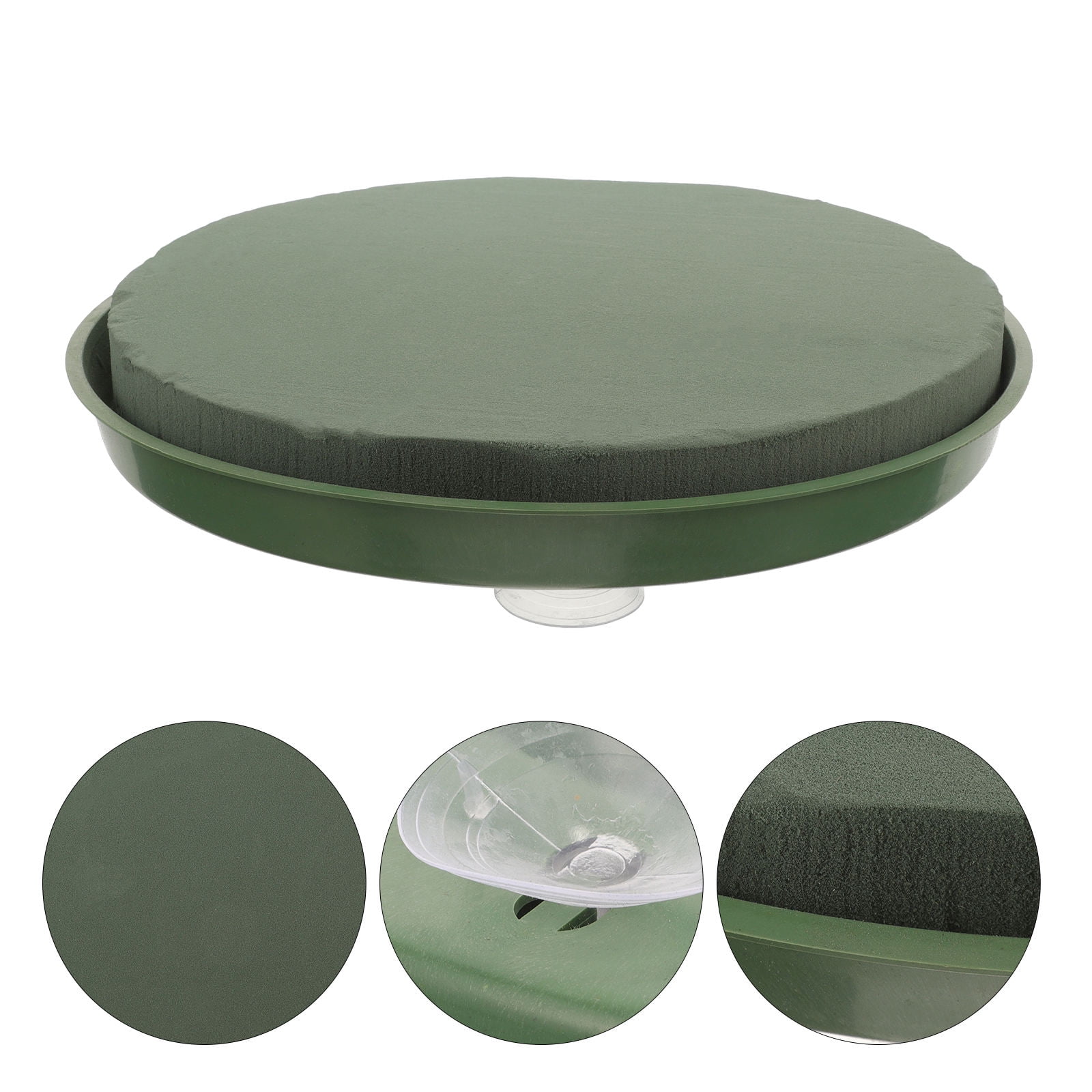 FOMIYES Green Floral Foam Disc Set with Mud Tray for Wedding Car Flower Arrangements and Floral Design Supplies