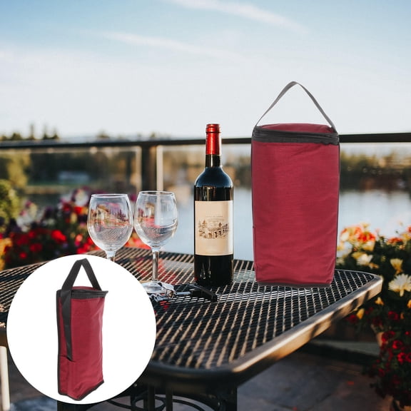 Raindrops 1Set Wine Carrier Bag With Protective Function Red Insulated For Restaurant Party