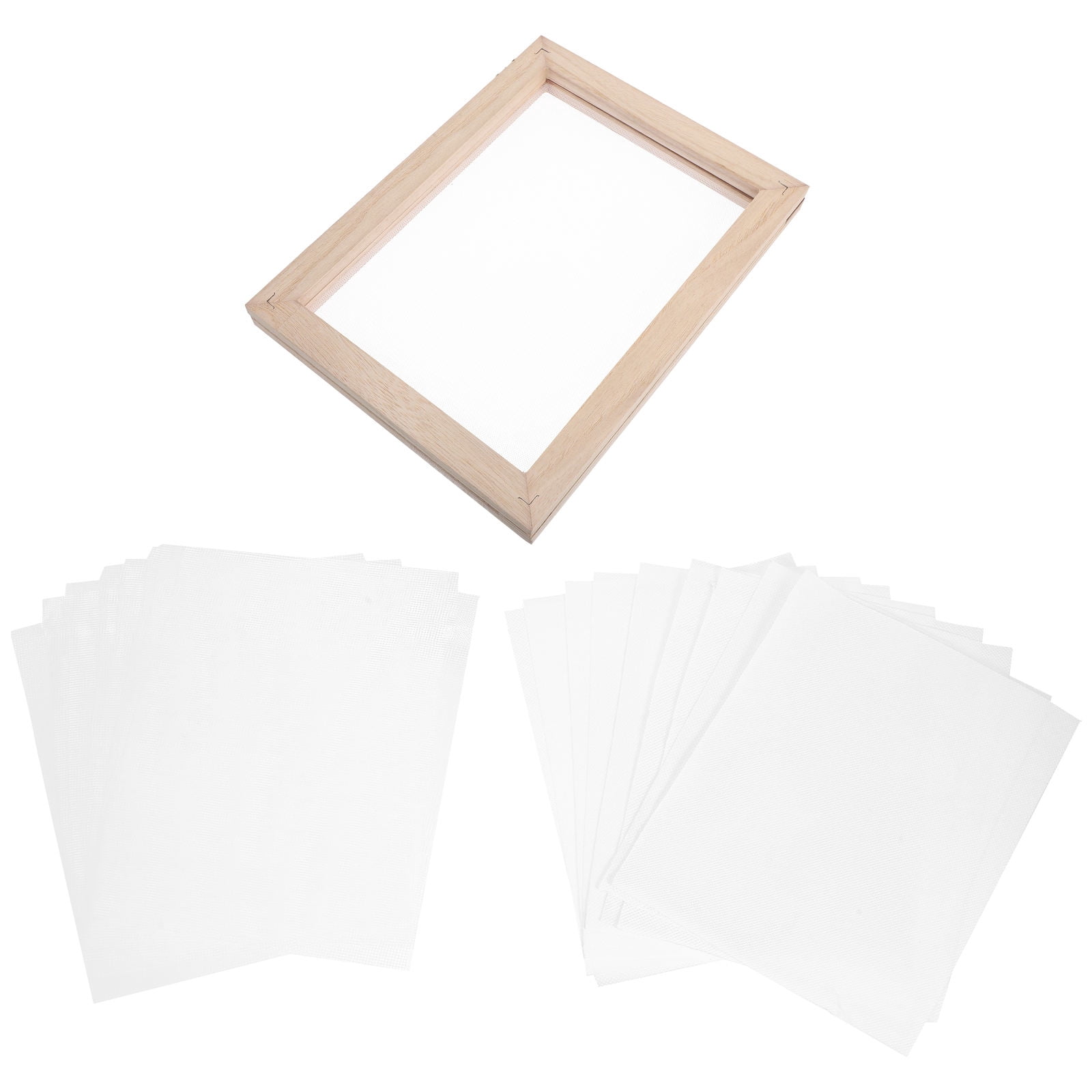 FOMIYES A5 Wooden Paper Making Mold Deckle Frame Set with Quick Mesh ...