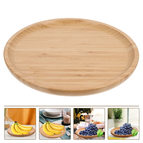 Raindrops 1Set Wooden Plate Natural Style for Food Storage and Display Christmas