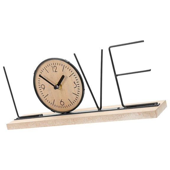 Raindrops 1Set Word Clock Multi Color Wooden Metal Rectangular Design for Home and Office Decor