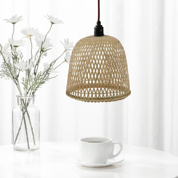 Raindrops 1pc Bamboo Woven Lampshade Home Ceiling Lamp Weaving Accessory