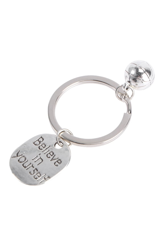 Keychain Silver Metal 1Pcs 2.4x1in Basketball Shape