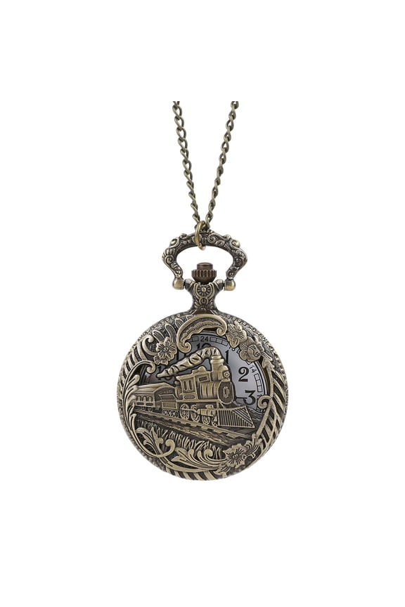1pc Hollow-designed Hanging Pocket Watch Retro Style Pocket Watch Quartz Watch