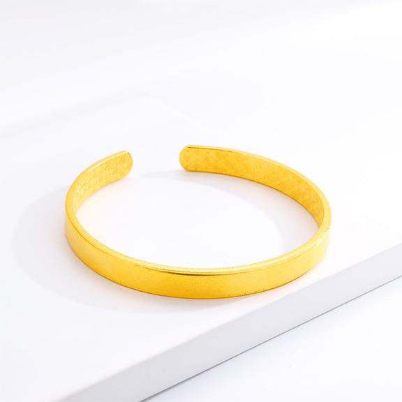 FOMIYES Retro Titanium Open Hoop Bracelet for Women, Dainty Thin Simple Bangle Chain Jewelry Accessory