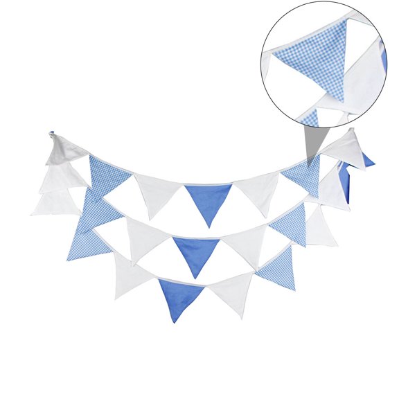 FOMIYES Party Gar Decoration Banner Hanging Flag in Blue Color 1Pack