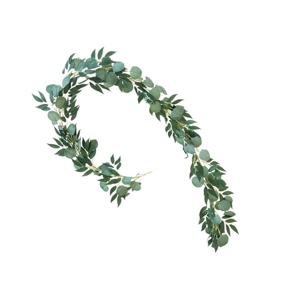 Raindrops 2 Artificial Hanging Plants Simulated Eucalyptus Rattan
