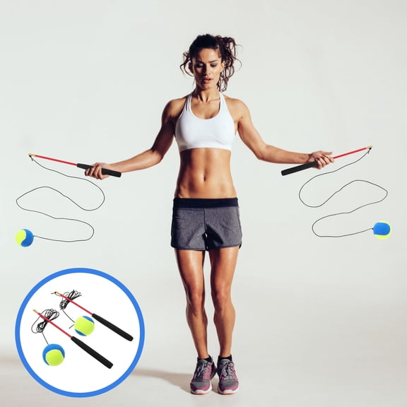 Raindrops 2 Balls Assorted Color Rubber Steel Fitness Equipment for Middle Aged and Elderly People 1 Set