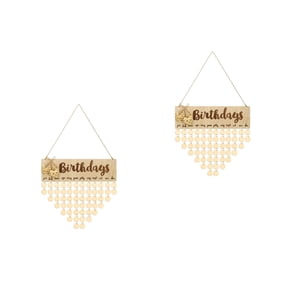 Raindrops 2-Count Calendar Plaque Wall Hanging, Stylish Date Reminder Board for Birthdays and Office Decoration