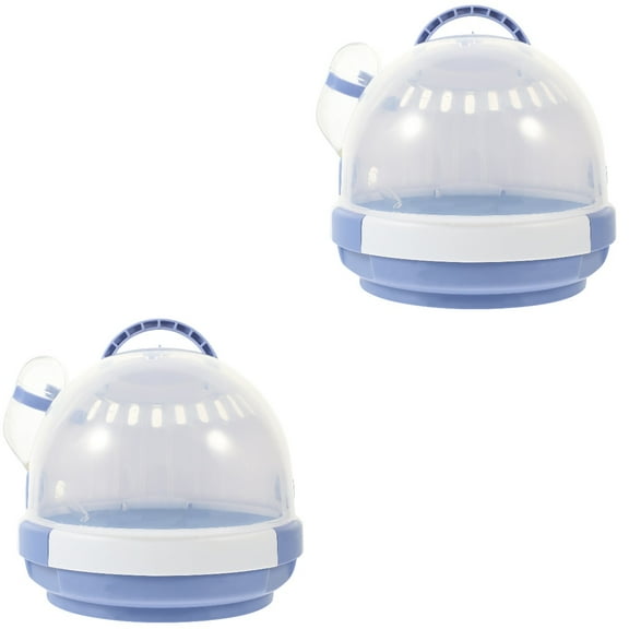 Raindrops  2 Count Hamster Carrier Small Animal Dog Kennel Pet Travel Lavender