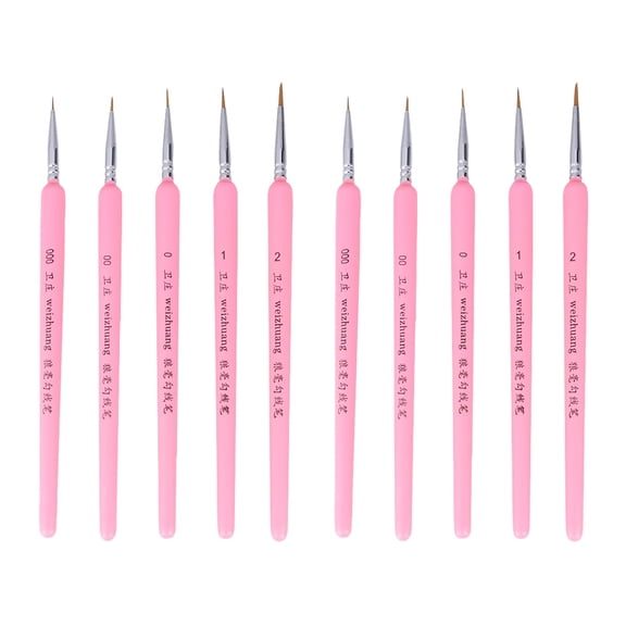 Raindrops  2 Count Liner Professional Paint Brushes Long Handle Child