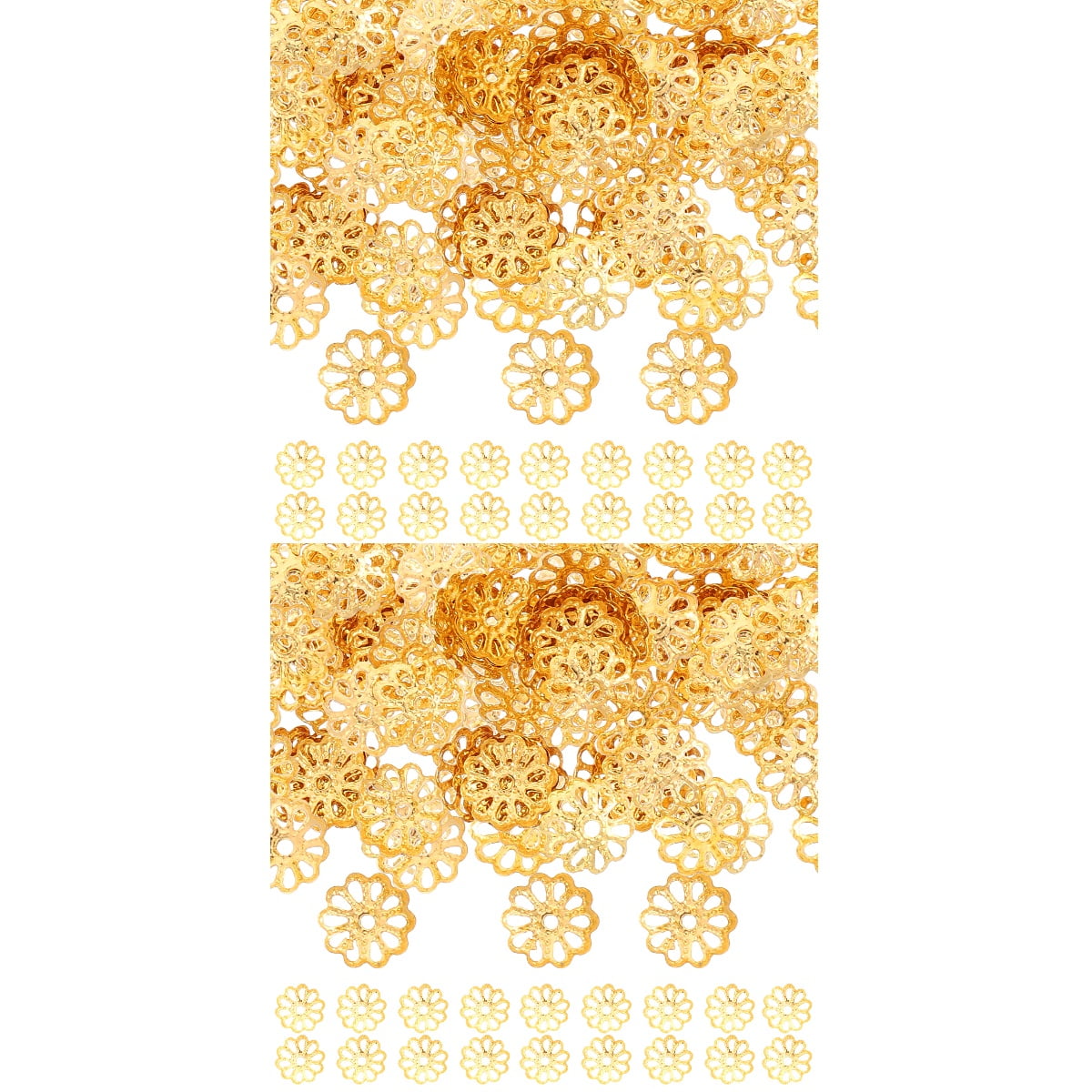 Raindrops 2 Count Metal Bead Caps Beads for Jewelry Making Accessories