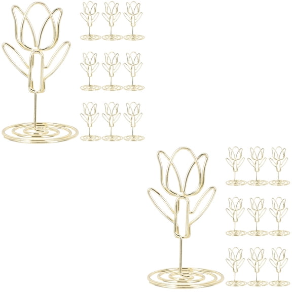 Raindrops 2-Pack Picture Holders for Table - Business Card, Photo, Menu Clips