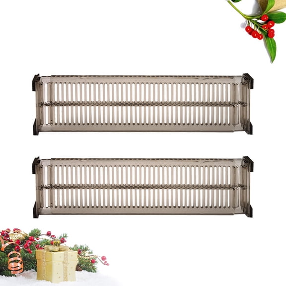 SHINYPASING Black Drawer Separators 2PCS for Wardrobe Clothes Organization