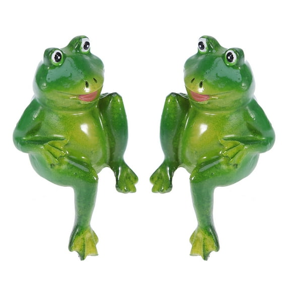 Raindrops 2 PCS Fathers Day Garden Frog Ornaments Landscape Decoration Lovers